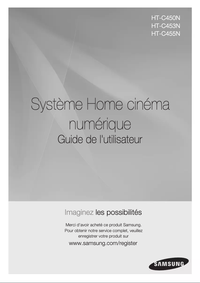 Page 1 de la notice Manuel utilisateur Samsung HT-C455N