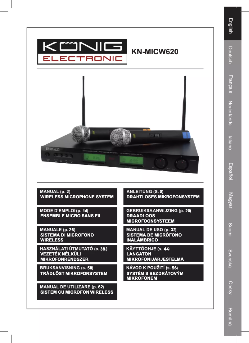 Page n°1 - Manuel utilisateur Konig KN-MICW620
