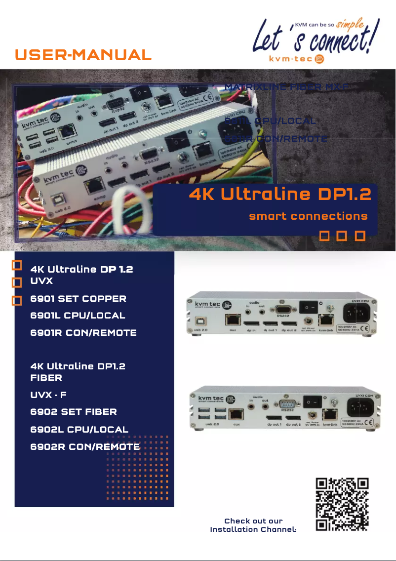 Page n°1 - Manuel utilisateur KVM-TEC Ultraline UVX1