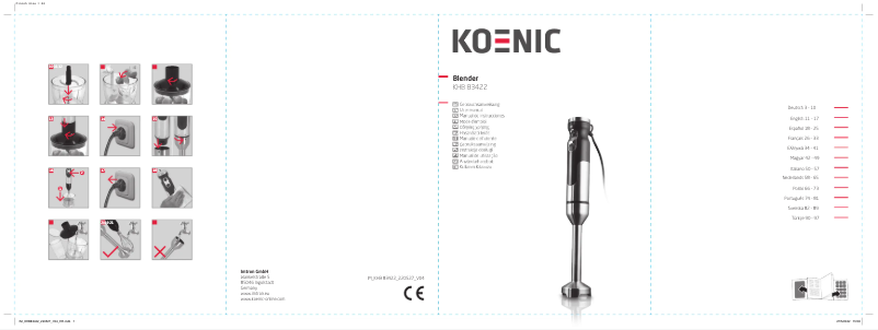 Page 1 de la notice Manuel utilisateur Koenic KHB 83422