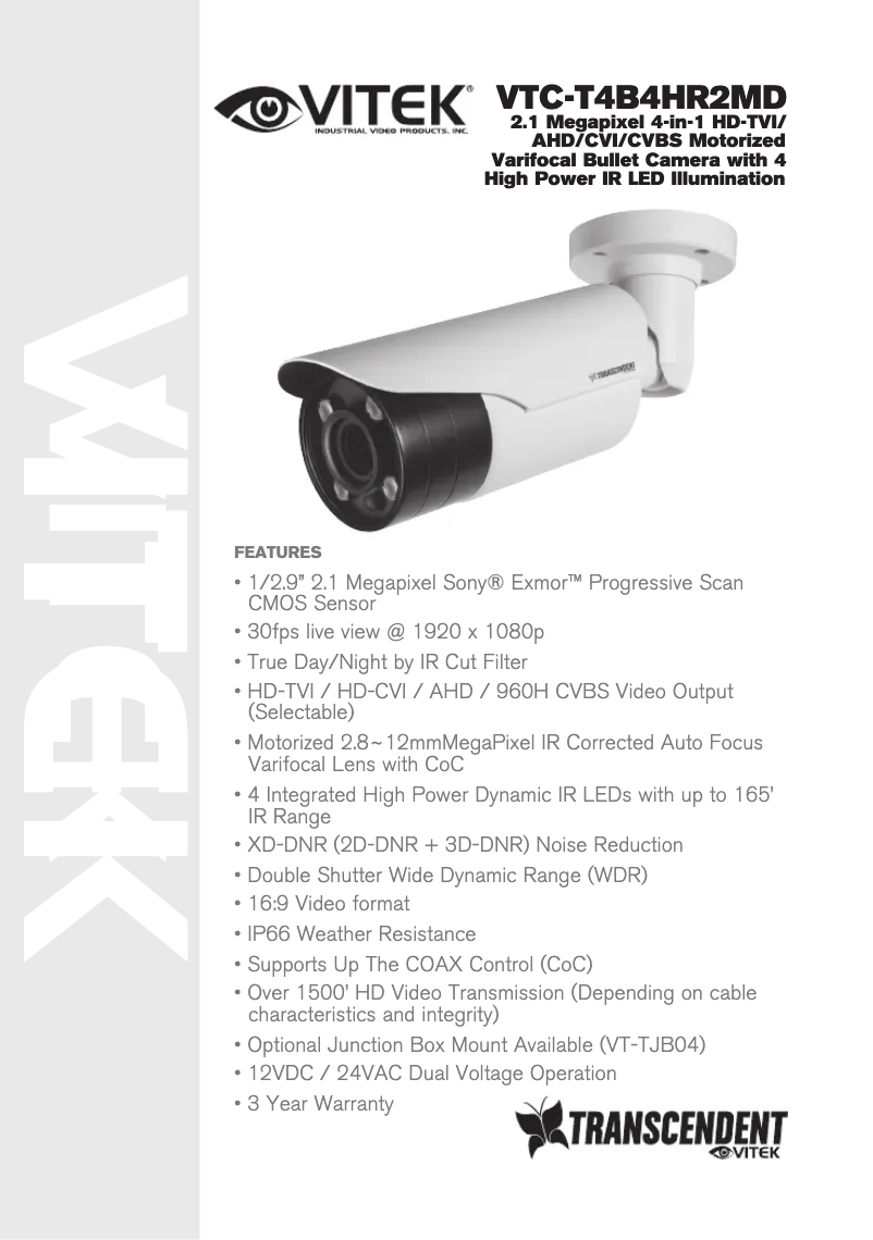 Página 1 del manual Manual de usuario Vitek VTC-T4B4HR2MD