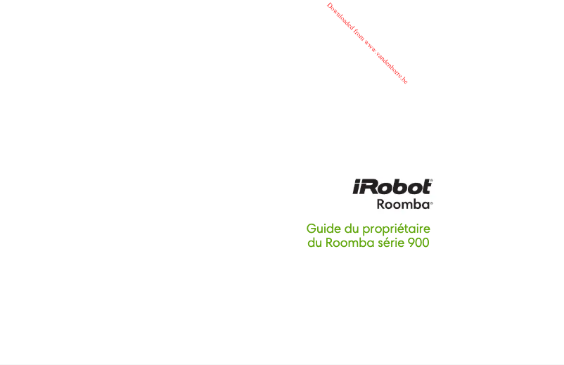 Page 1 de la notice Manuel utilisateur iRobot Roomba 966