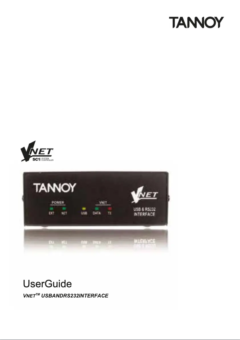 Image de la première page du manuel de l'appareil Vnet USB RS232 Interface