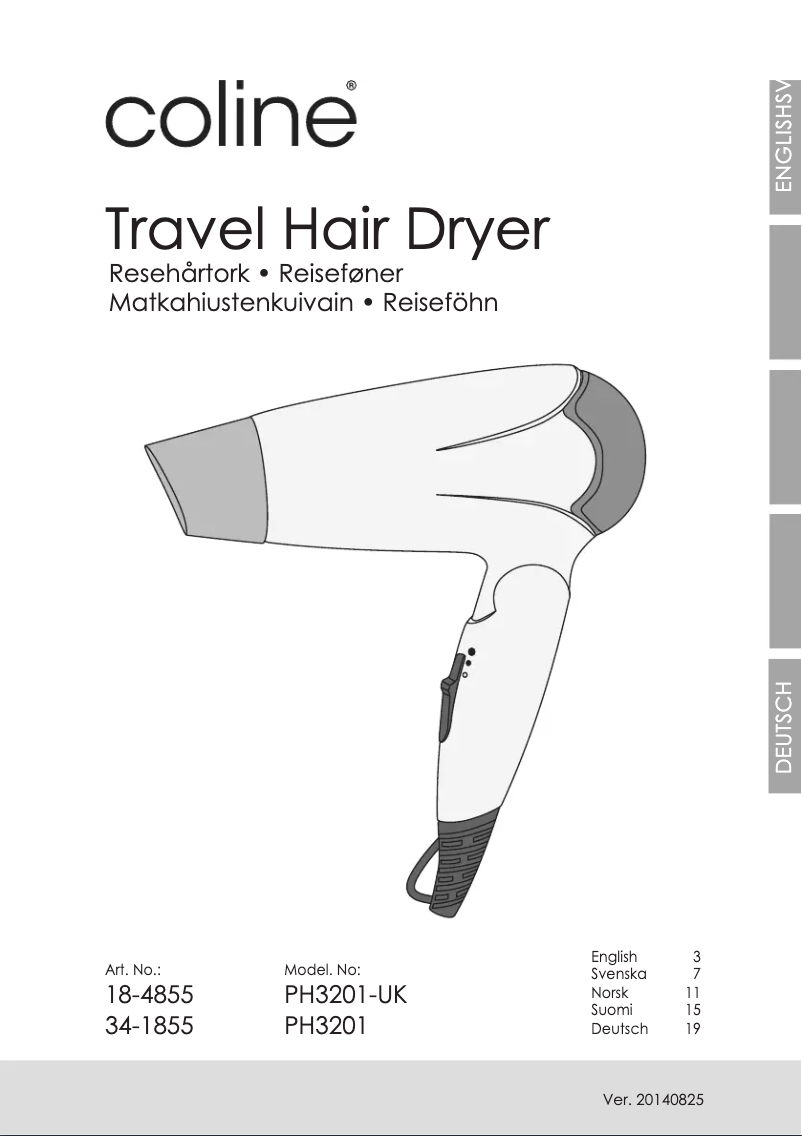 Página 1 del manual Manual de usuario Coline PH3201