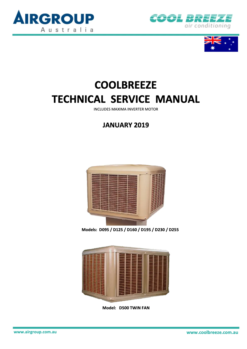 Page 1 de la notice Manuel utilisateur Cool Breeze D095
