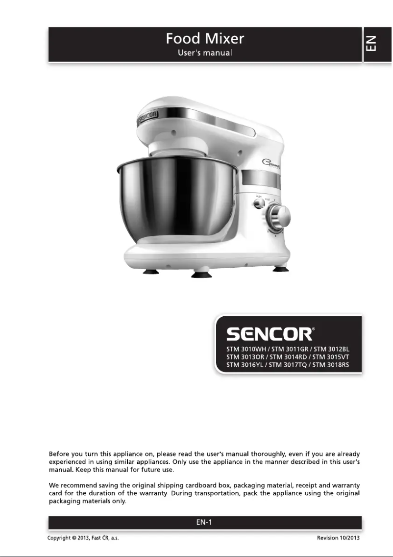 Page 1 de la notice Manuel utilisateur Sencor STM 3016YL