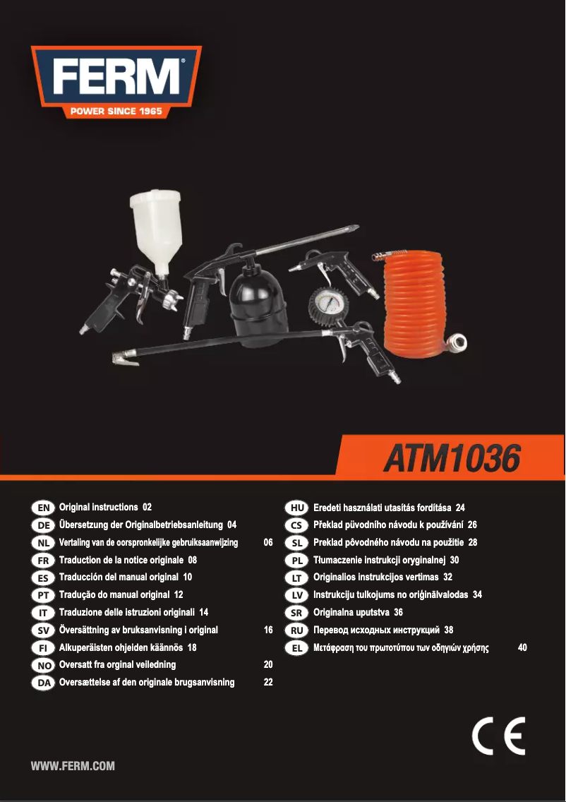 Página 1 del manual Manual de usuario Ferm ATM1036