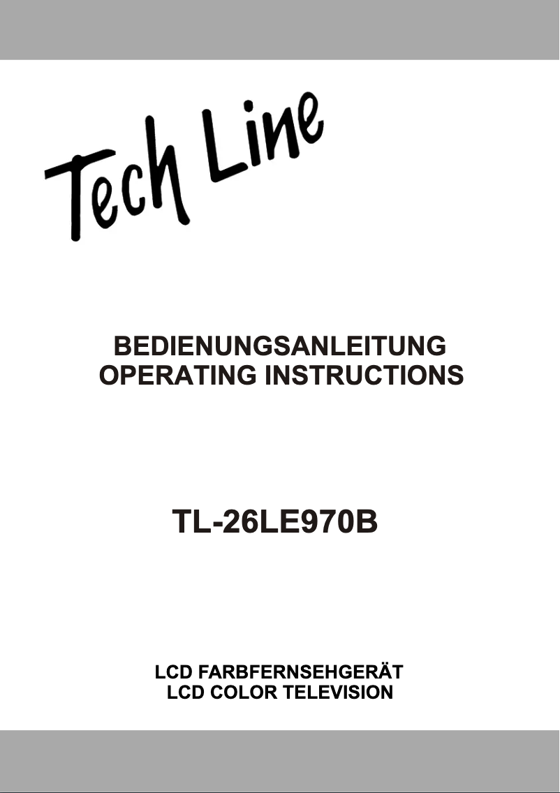 Page 1 de la notice Manuel utilisateur TechLine TL-26LE970B