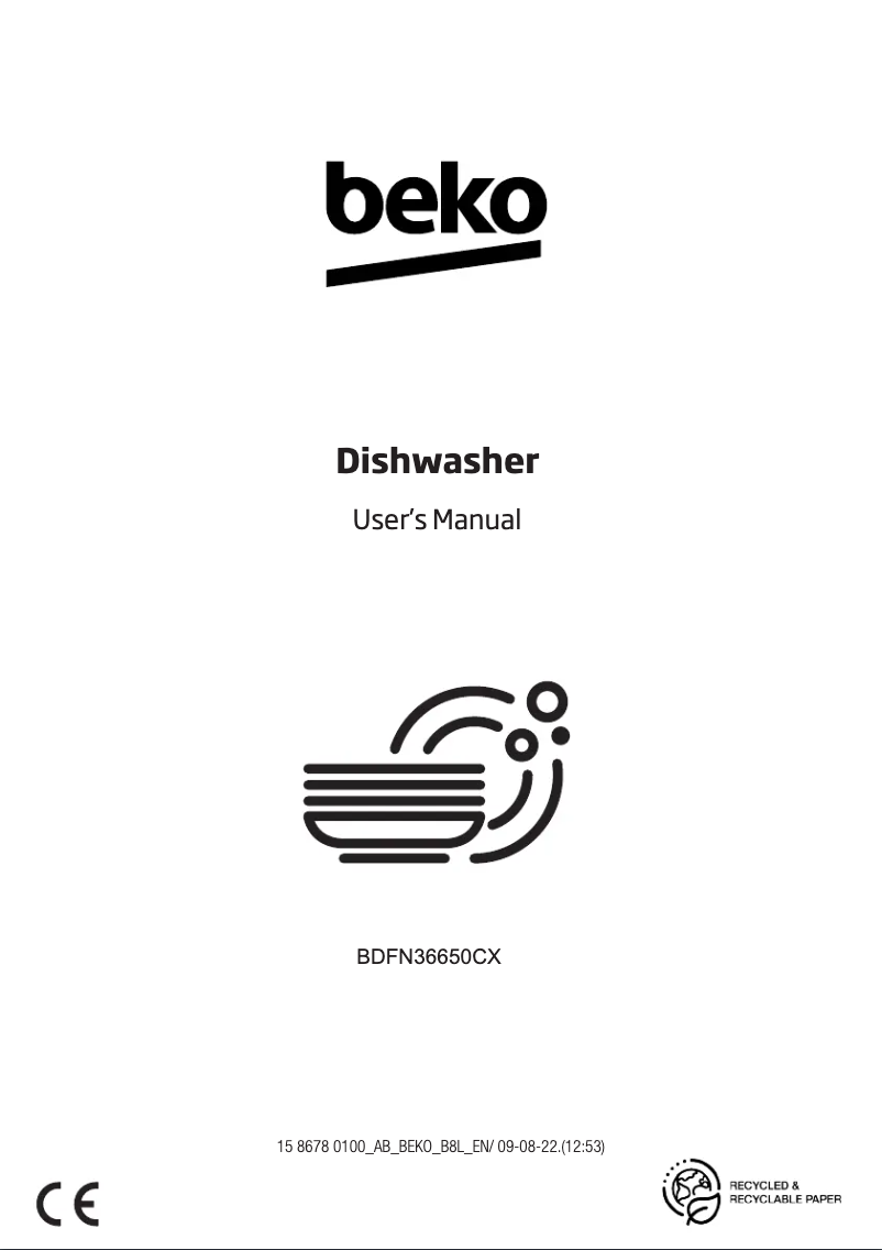 Page 1 de la notice Manuel utilisateur Beko BDFN36650CX
