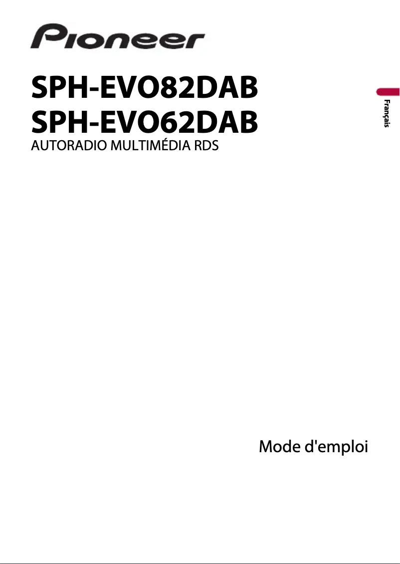 Image de la première page du manuel de l'appareil SPH-EVO82DAB
