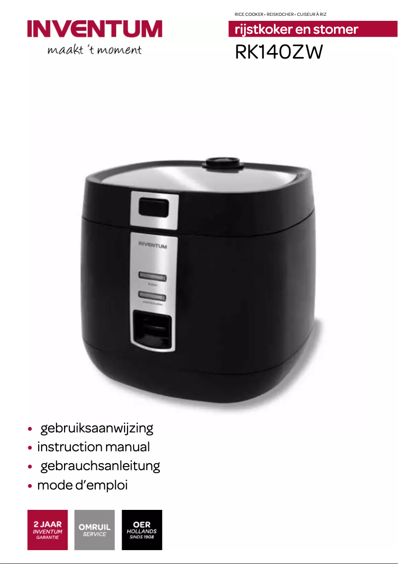 Page 1 de la notice Manuel utilisateur Inventum RK140ZW