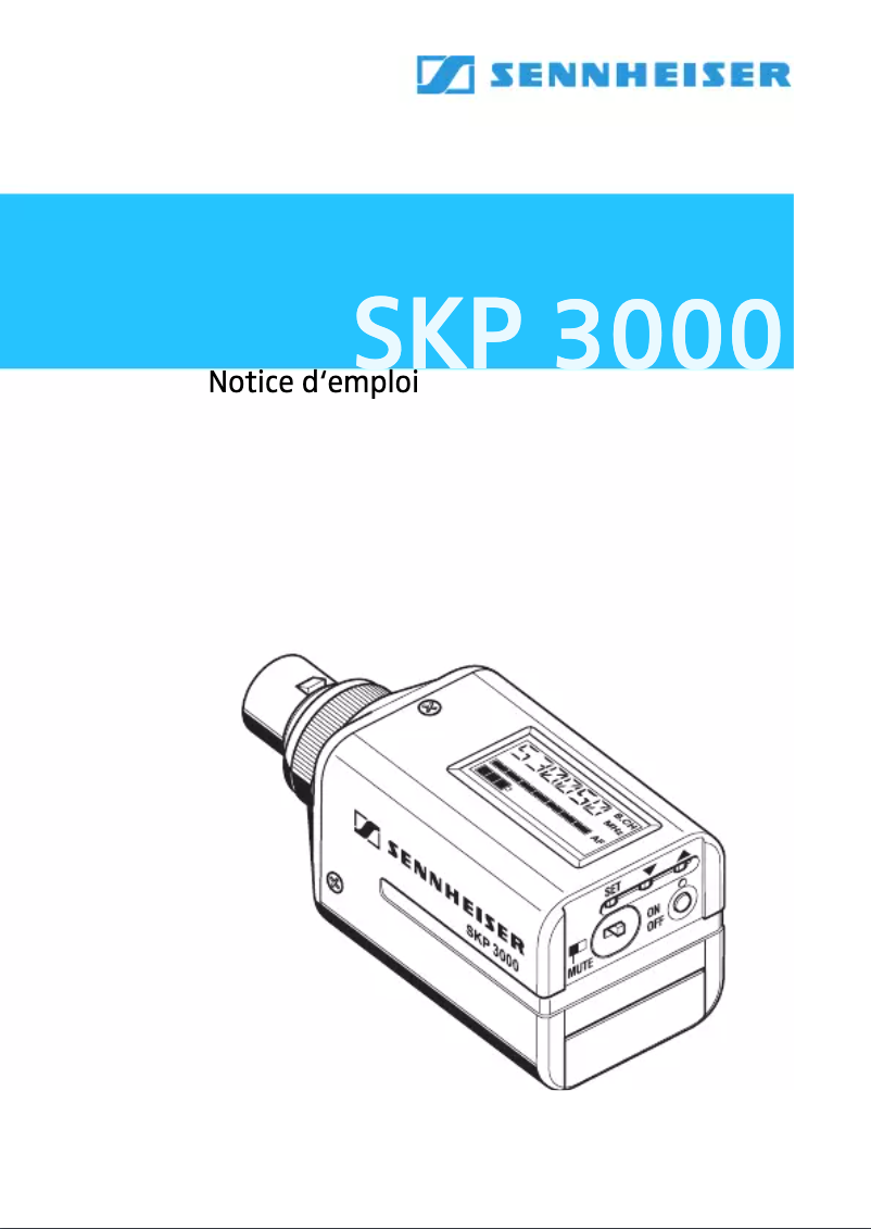 Image de la première page du manuel de l'appareil SKP 3000