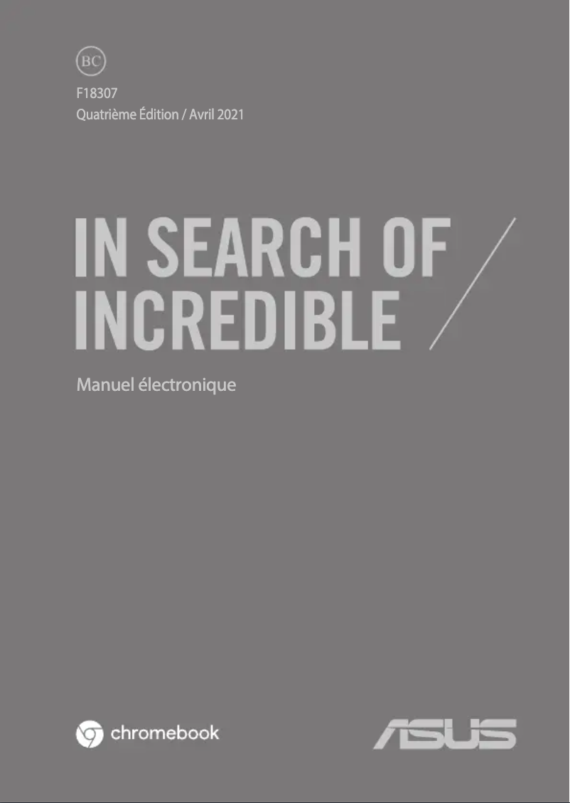 Page 1 de la notice Manuel utilisateur Asus Chromebook C523