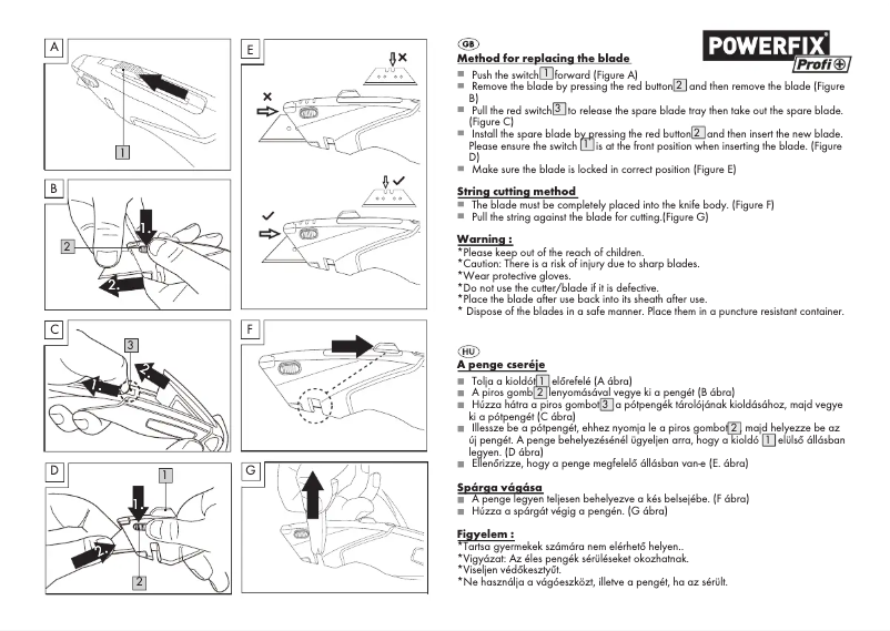 Página 1 del manual Manual de usuario Powerfix HG00239B