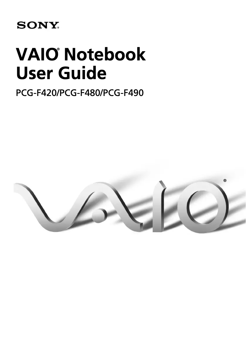 Página 1 del manual Manual de usuario Sony Vaio PCG-F480