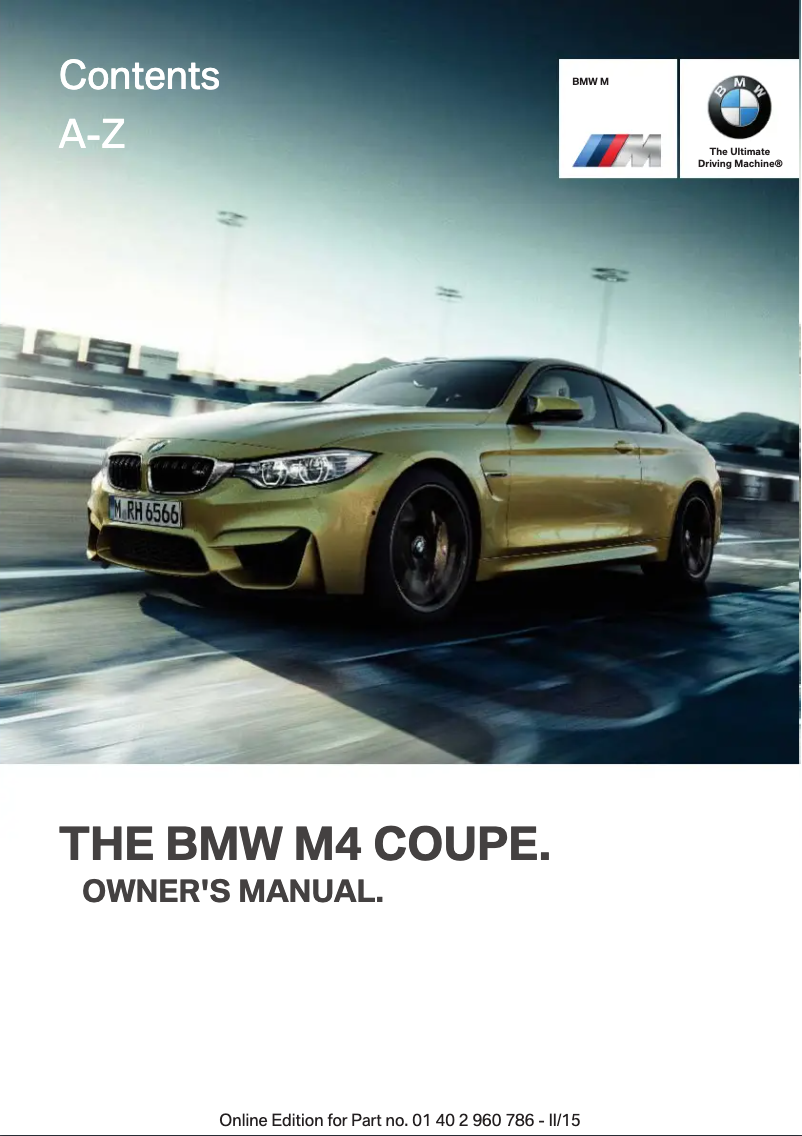 Imagen de la primera página del manual del dispositivo M4 Coupe (2016)