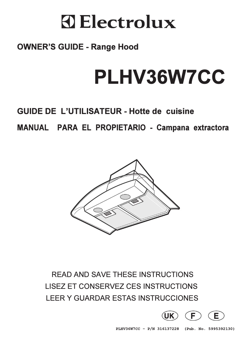 Page n°1 - Manuel utilisateur Frigidaire PLHV36W7CC