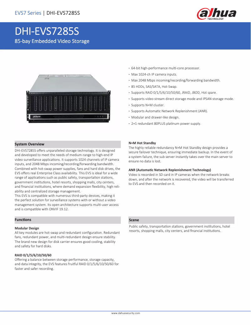 Image de la première page du manuel de l'appareil EVS7285S
