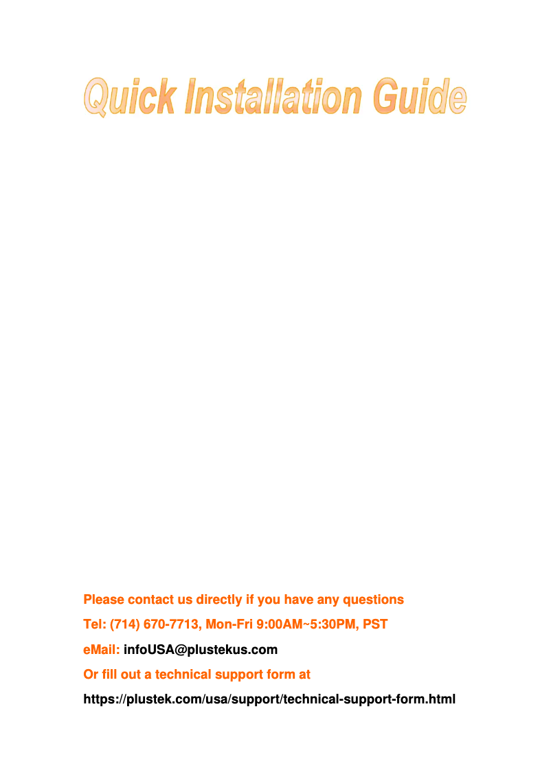 Page n°1 - Manuel utilisateur Plustek OpticFilm 120 Pro