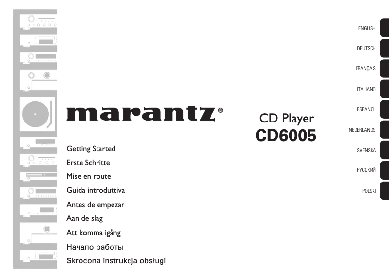 Image de la première page du manuel de l'appareil CD6005