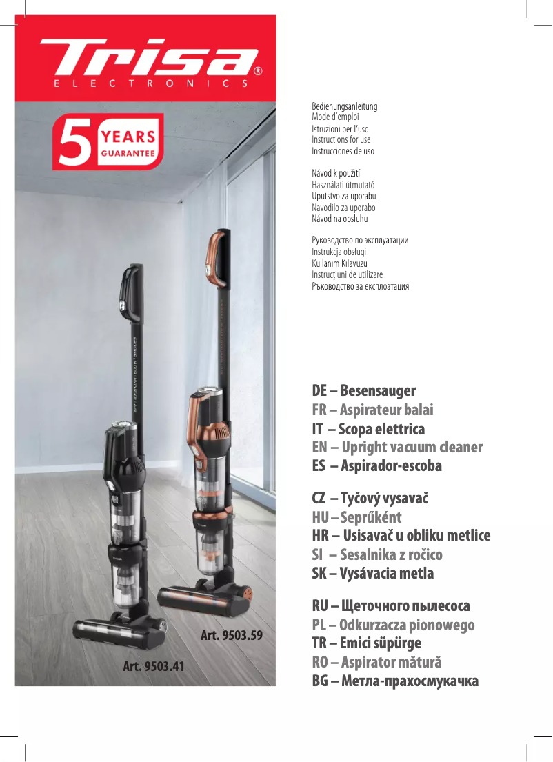 Image de la première page du manuel de l'appareil Quick Clean Professional T0359