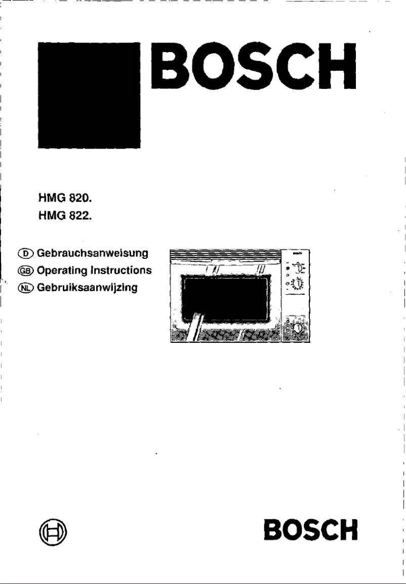 Page 1 de la notice Manuel utilisateur Bosch HMG8220