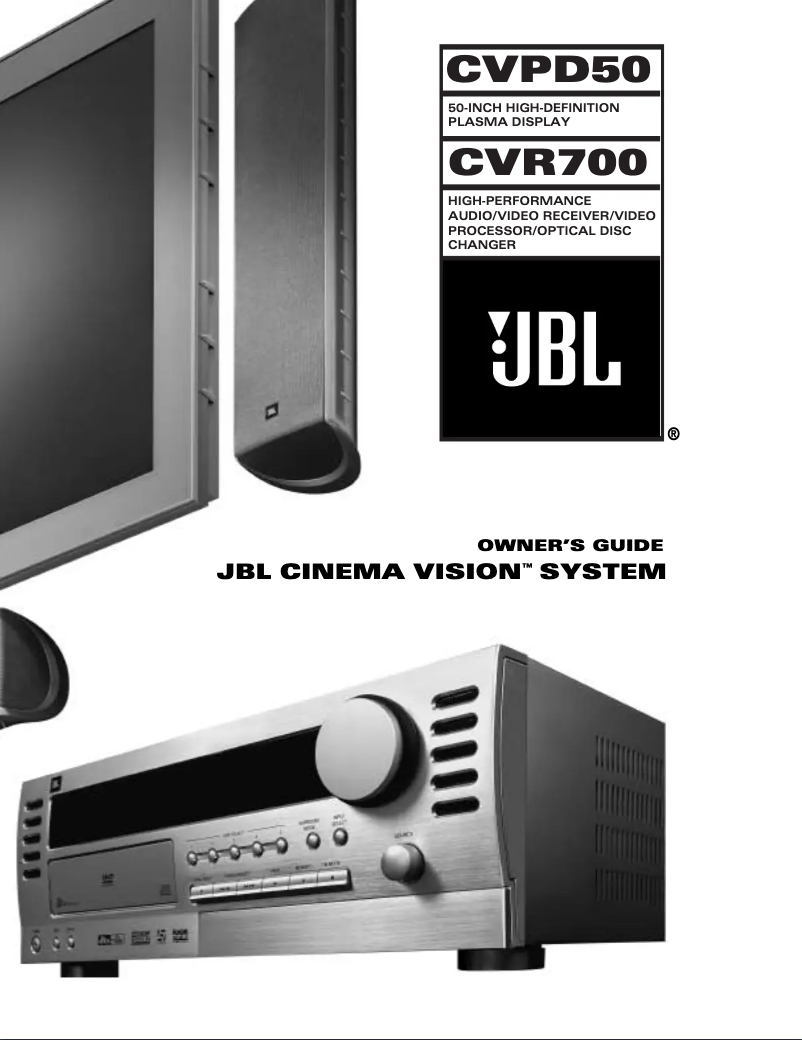 Page n°1 - Manuel utilisateur JBL Cinema VISION CVR700