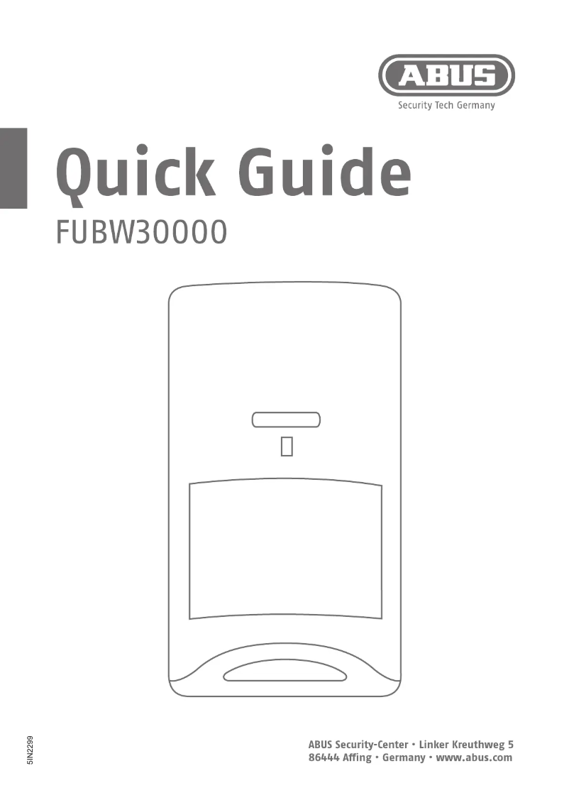 Page 1 de la notice Manuel utilisateur Abus FUBW30000