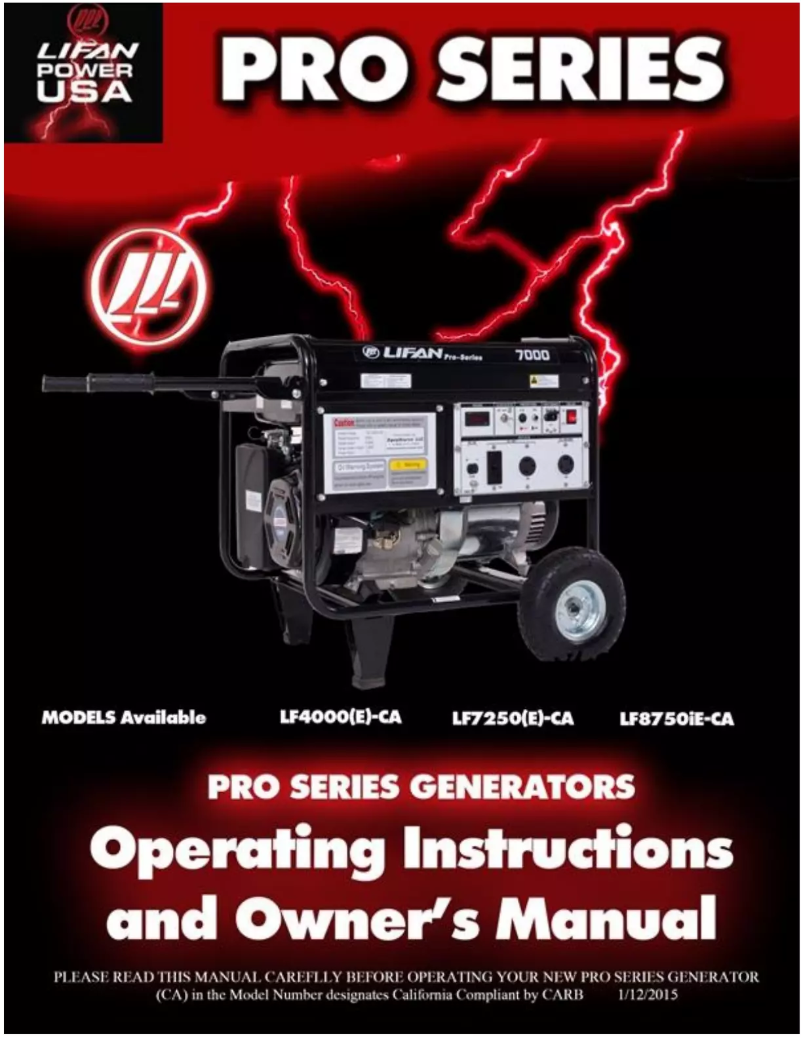 Page n°1 - Manuel utilisateur Lifan Pro Series 7000