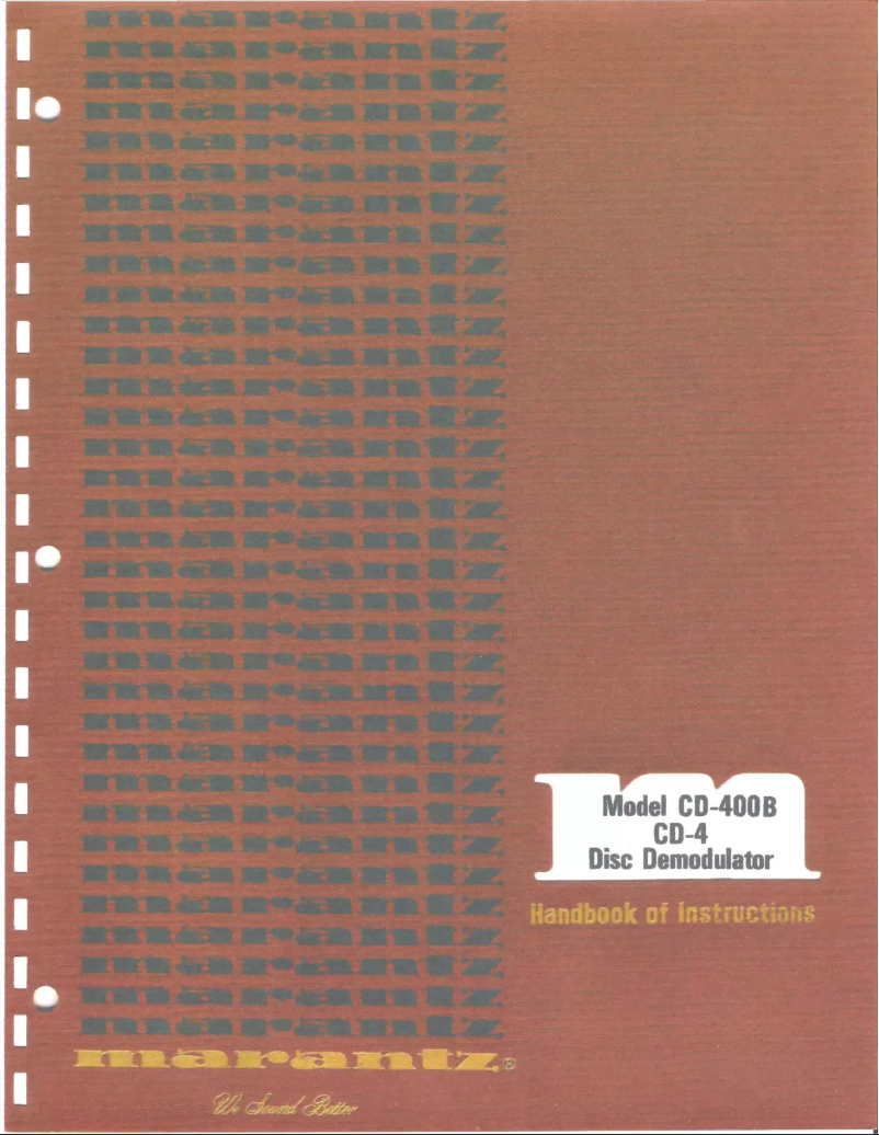 Image de la première page du manuel de l'appareil CD-400B