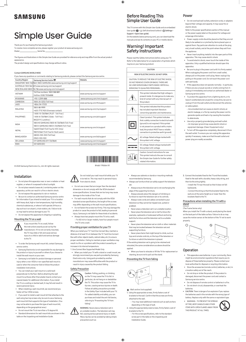 Page 1 de la notice Manuel utilisateur Samsung UA43DU8300U
