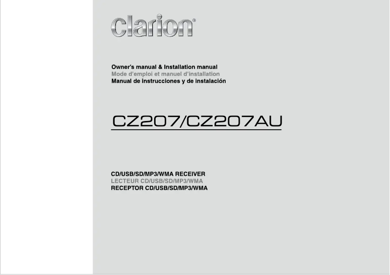 Imagen de la primera página del manual del dispositivo CZ207