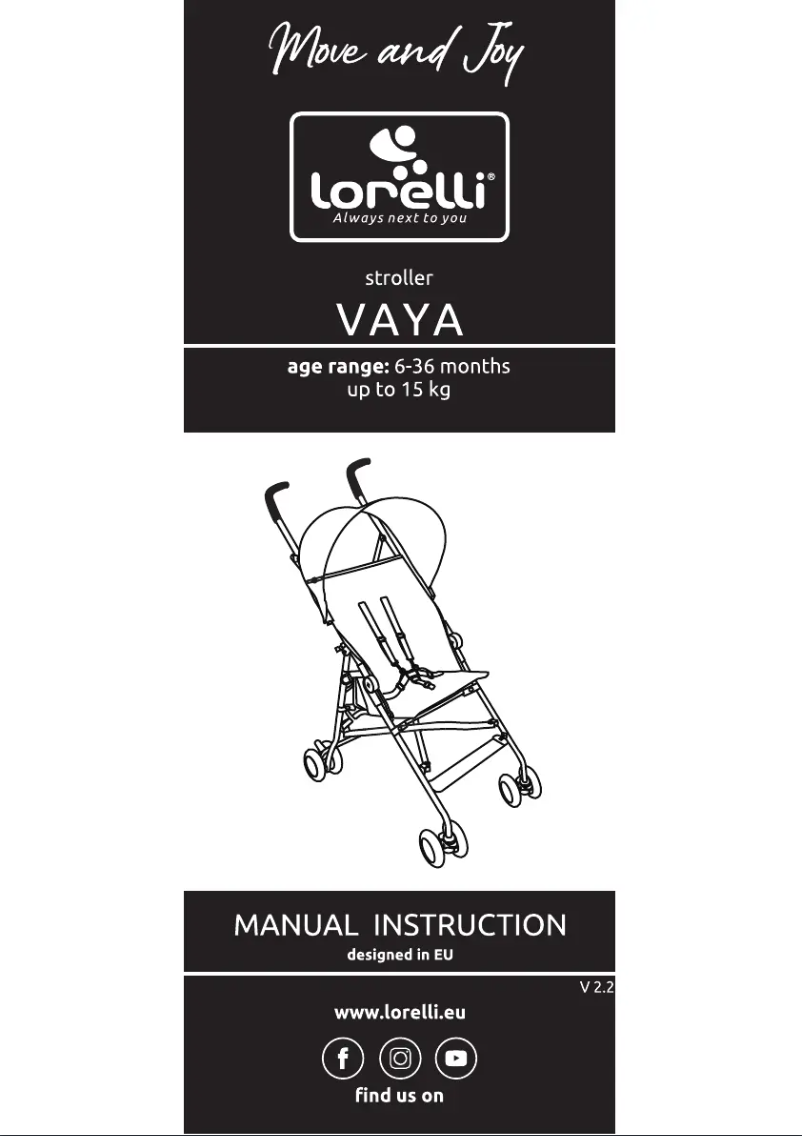 Page 1 de la notice Manuel utilisateur Lorelli Vaya