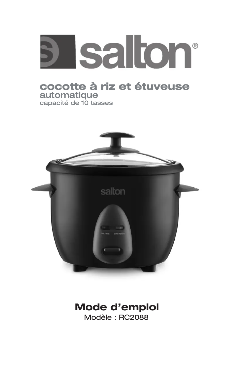 Página 1 del manual Manual de usuario Salton RC2088