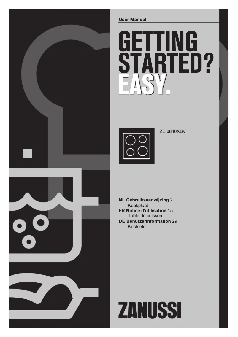 Page n°1 - Manuel utilisateur Zanussi ZEI6840XBV