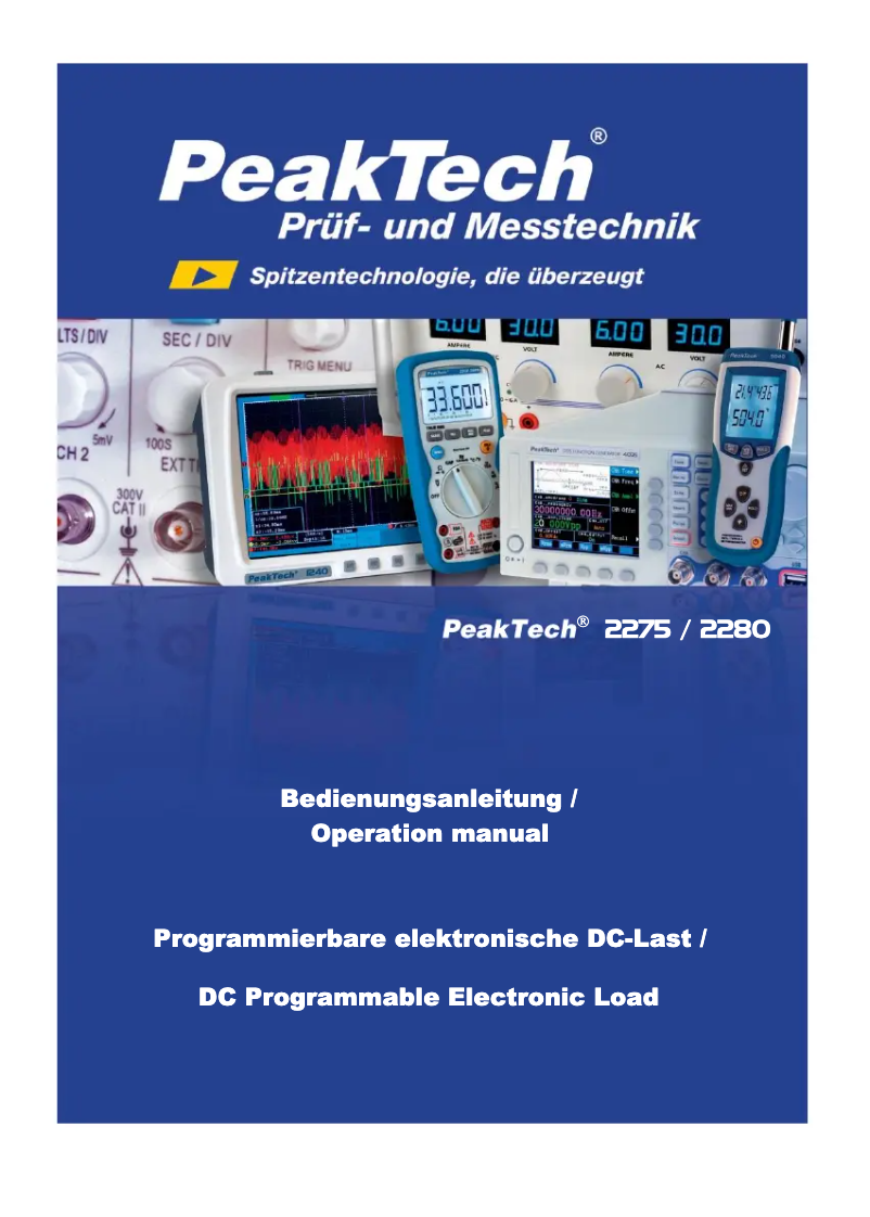 Página 1 del manual Manual de usuario PeakTech 2280