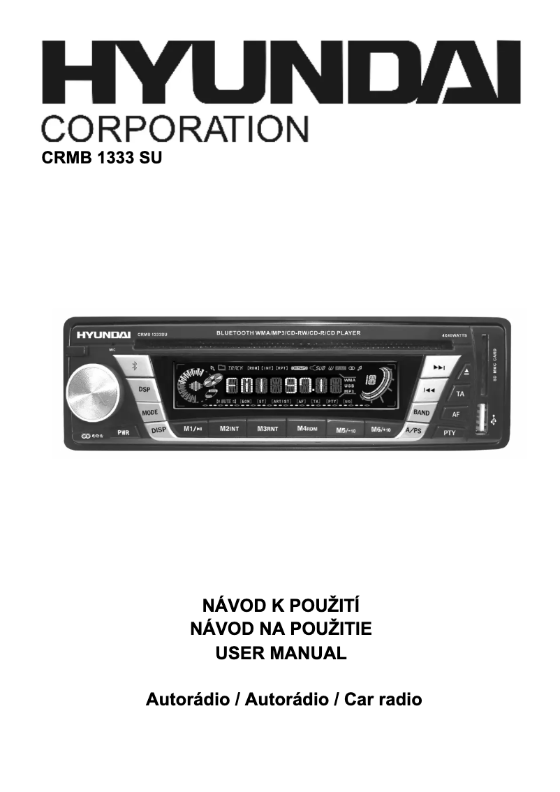 Image de la première page du manuel de l'appareil CRMB 1333 SU