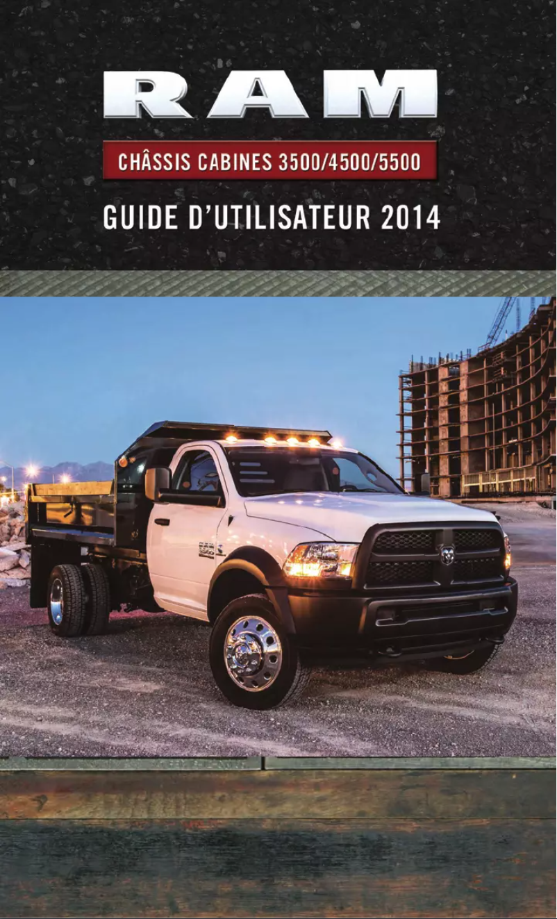 Page 1 de la notice Manuel utilisateur RAM 3500 Chassis Cab (2014)
