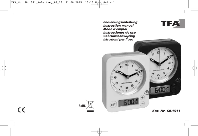 Página 1 del manual Manual de usuario TFA 60.1511.01