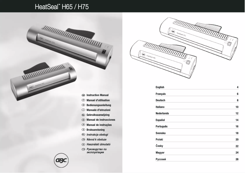 Page 1 de la notice Manuel utilisateur GBC 1701920