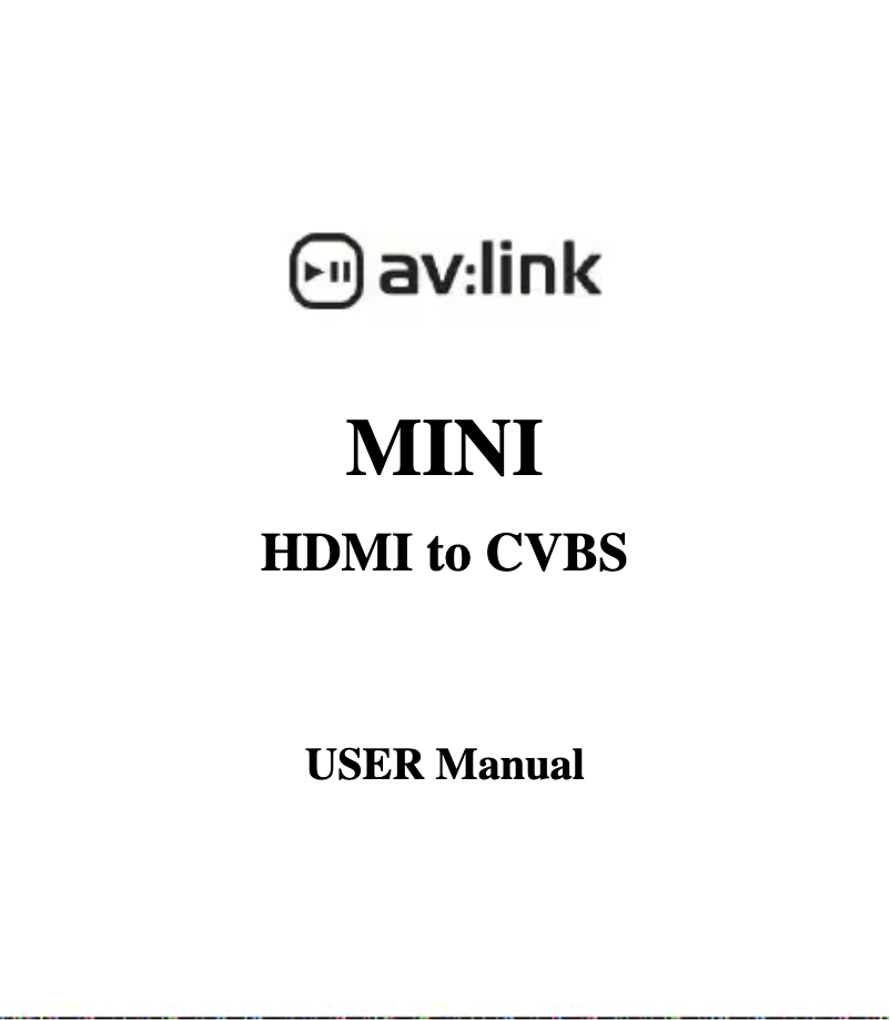 Page 1 de la notice Manuel utilisateur AV:link 128.820UK