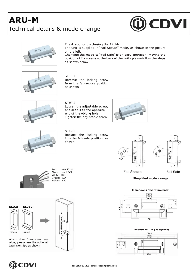 Image de la première page du manuel de l'appareil ARU-M