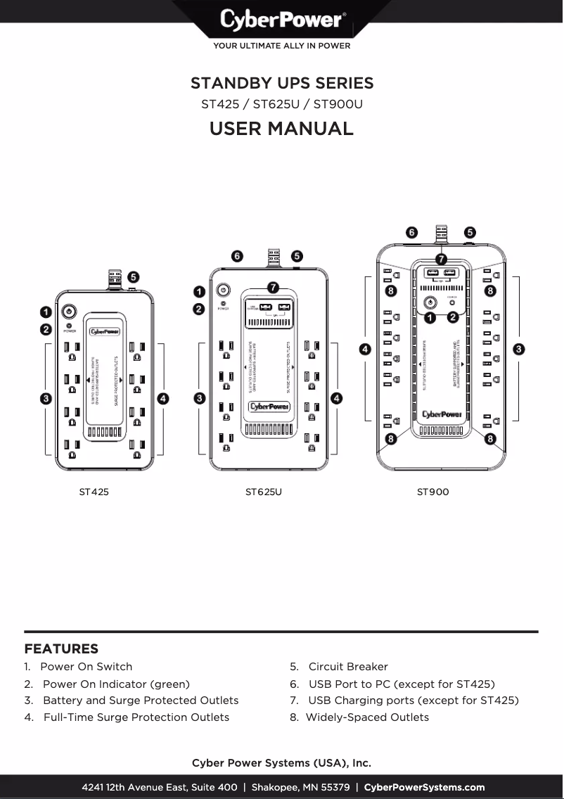 Página 1 del manual Manual de usuario CyberPower ST900U