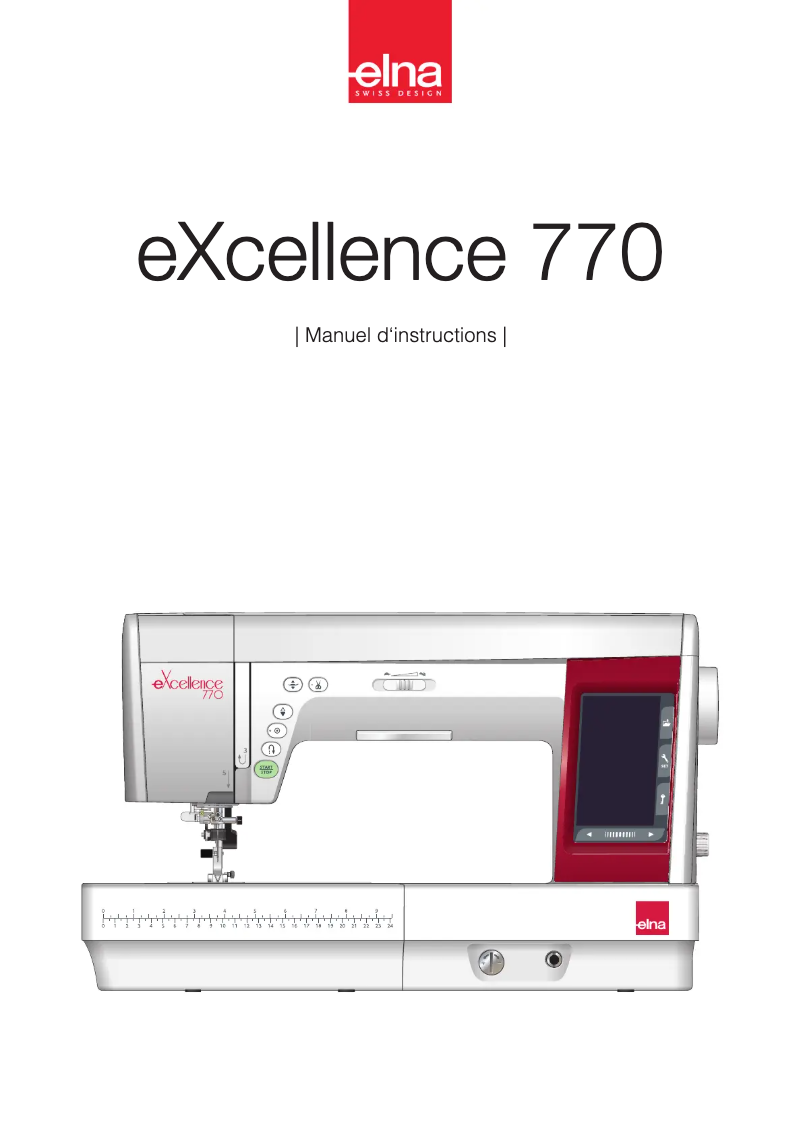 Page n°1 - Manuel utilisateur Elna eXcellence 770