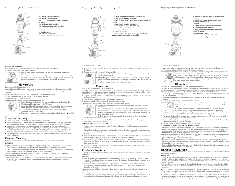 Imagen de la primera página del manual del dispositivo BLP10600B