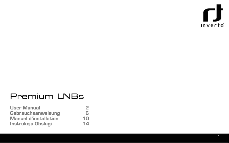 Page 1 de la notice Manuel utilisateur Inverto Premium LNBs