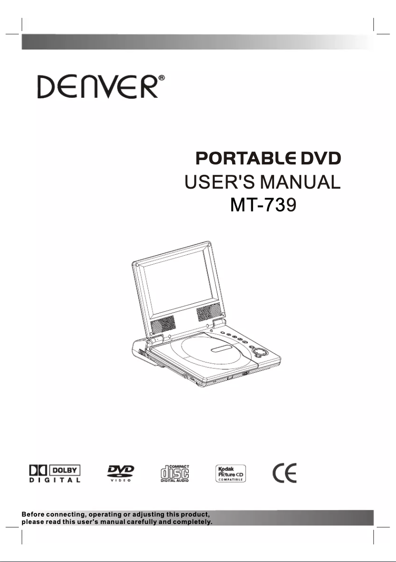 Page n°1 - Manuel utilisateur Denver MT-739