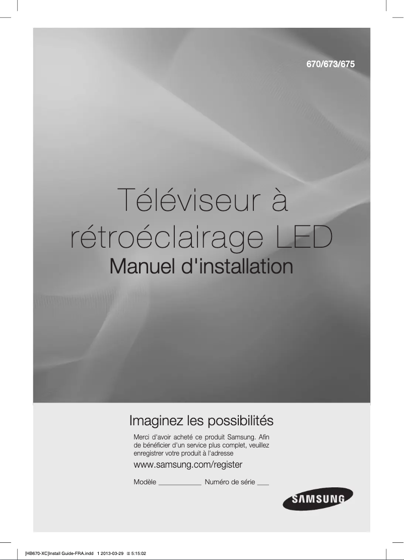 Page n°1 - Manuel utilisateur Samsung HG32EB670BW