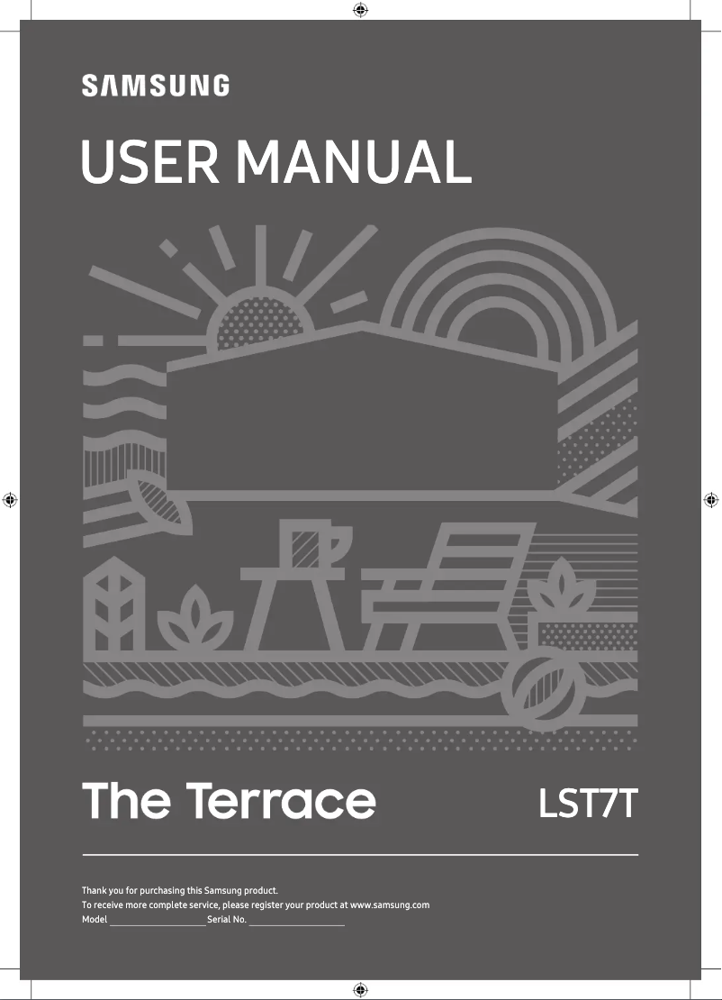 Page 1 de la notice Manuel utilisateur Samsung The Terrace 65LST7TC