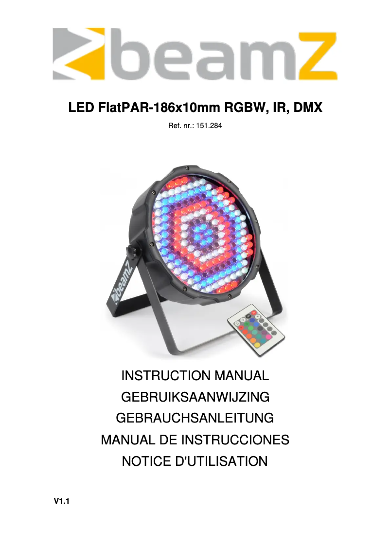 Image de la première page du manuel de l'appareil FlatPAR 151.284